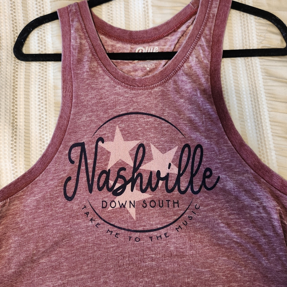 Blue 84 Women's Nashville Tank Top - Burgundy, Sleeveless - Size Medium